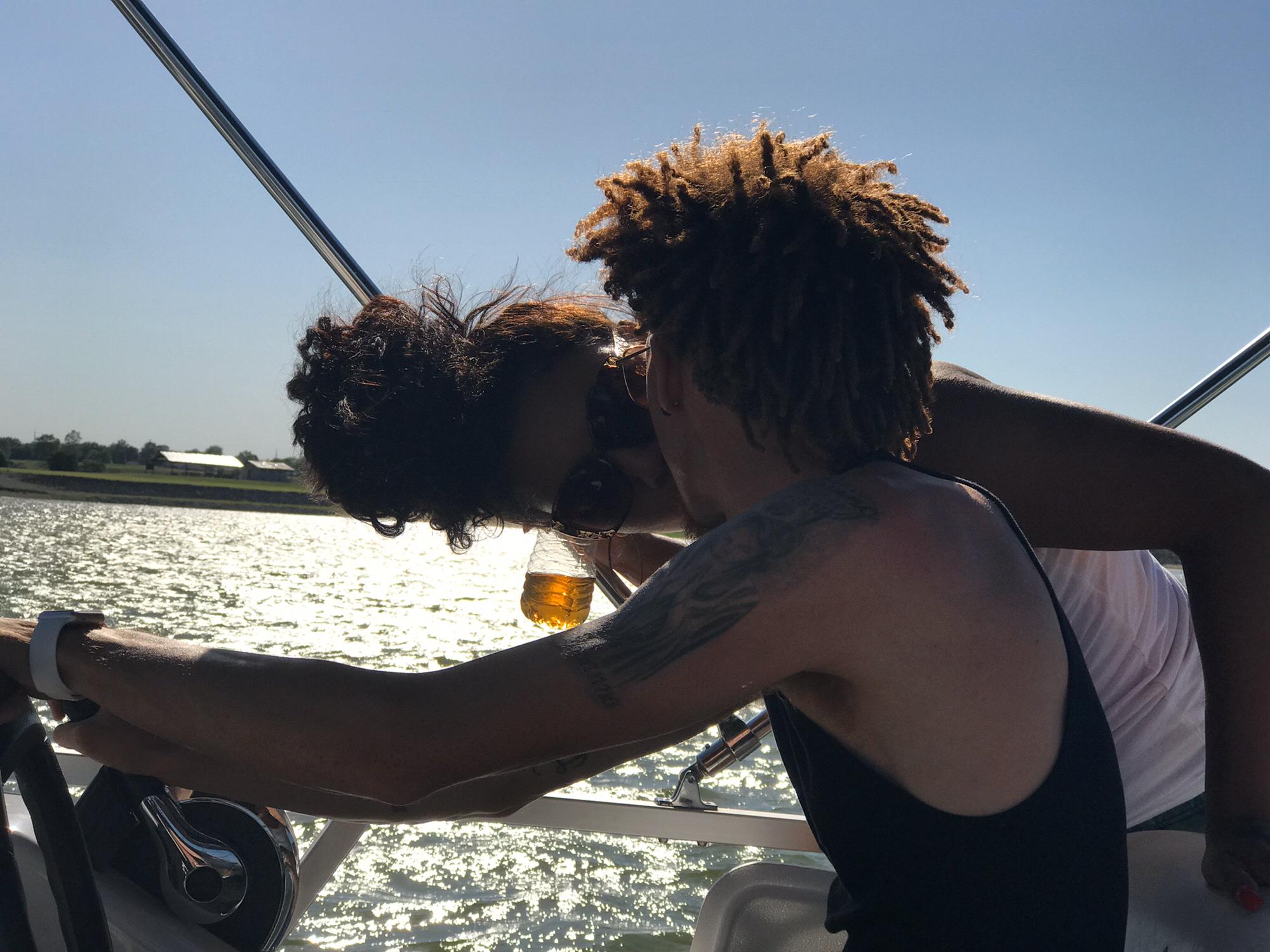 Family vacation... our first boat ride together ☺️