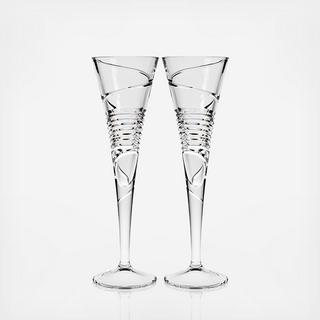 Spirale Champagne Toasting Flute Set of 2