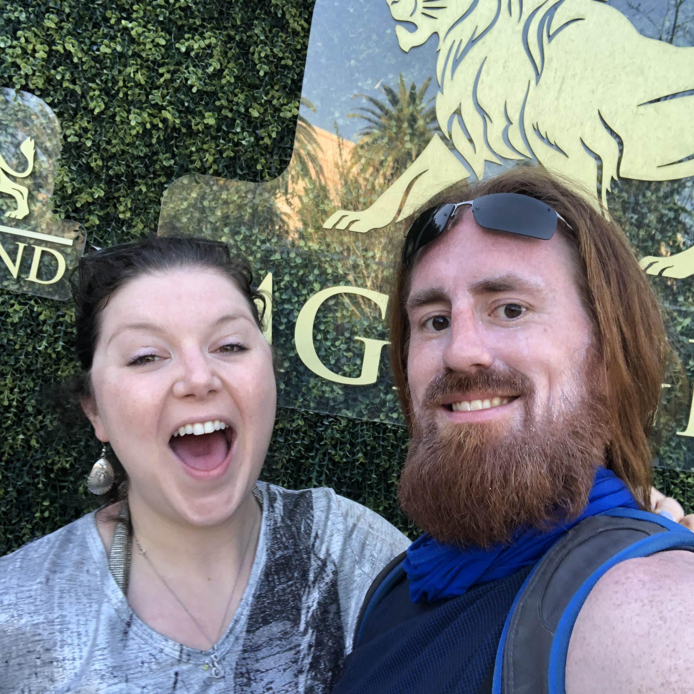 Megan & Robert sundrunk in Vegas. 
(special appearance by Linda's shirt on Megan)