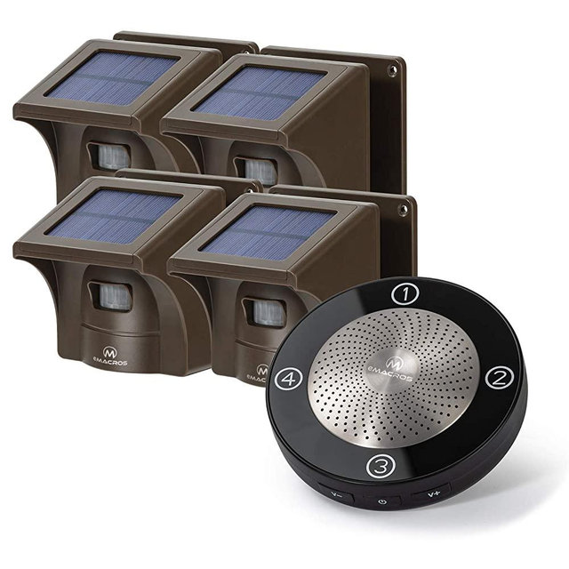 1/2 Mile Long Range Solar Wireless Driveway Alarm Outdoor Weather Resistant Motion Sensor & Detector-Security Alert System-Monitor & Protect Outside Property,No Need to Replace Battery