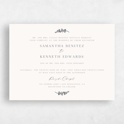 Beige Wedding Invitation - Capri Landscape