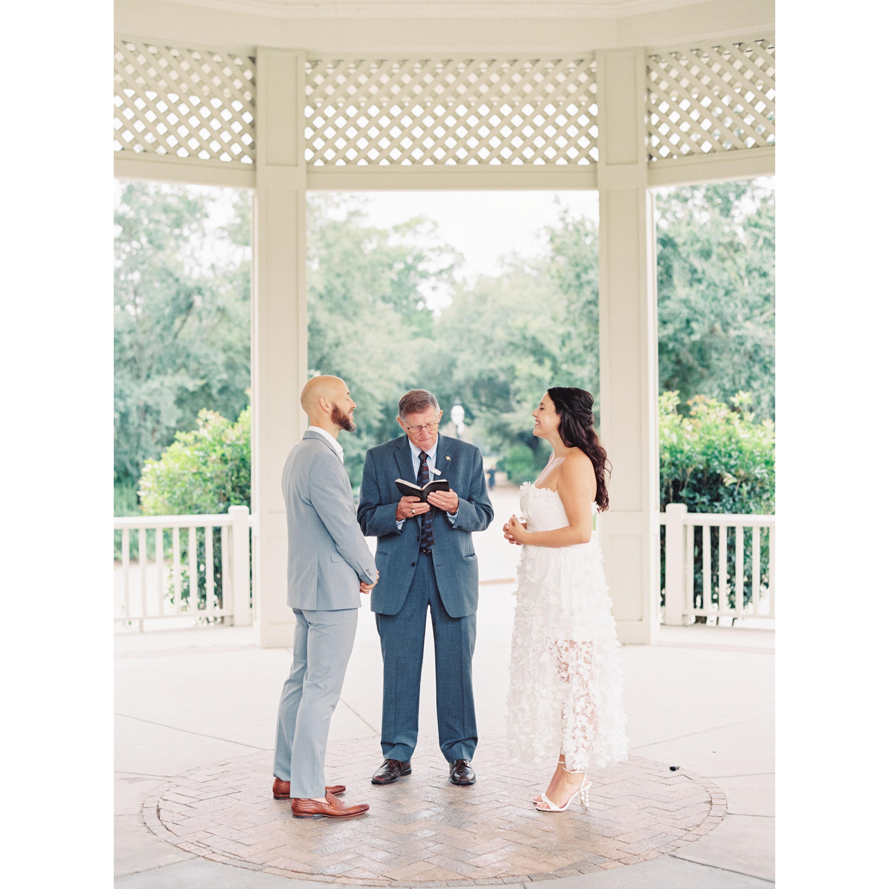 Saying our vows at Hampton Park