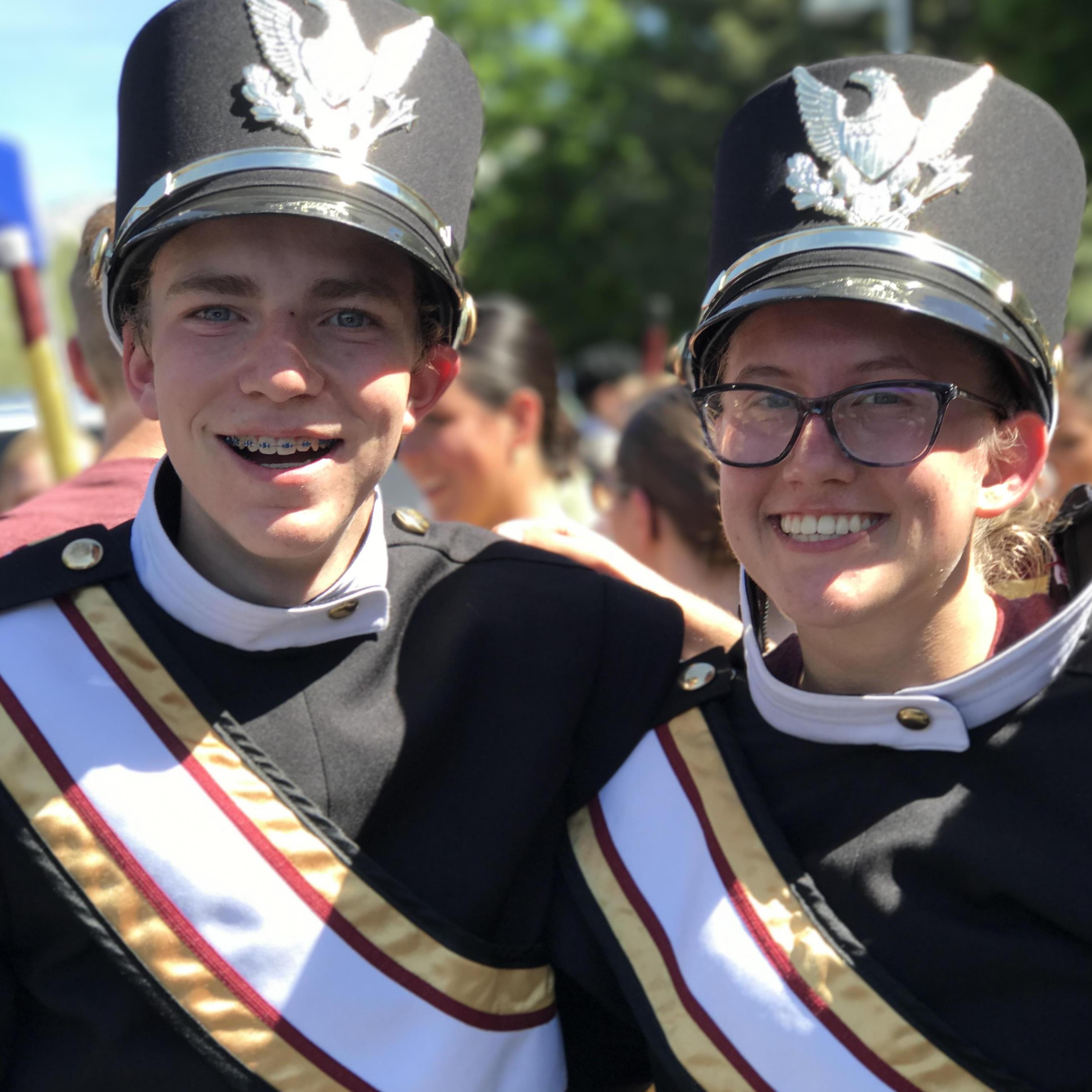 Post-parade — our first picture of just us (shoutout to my mom!!)