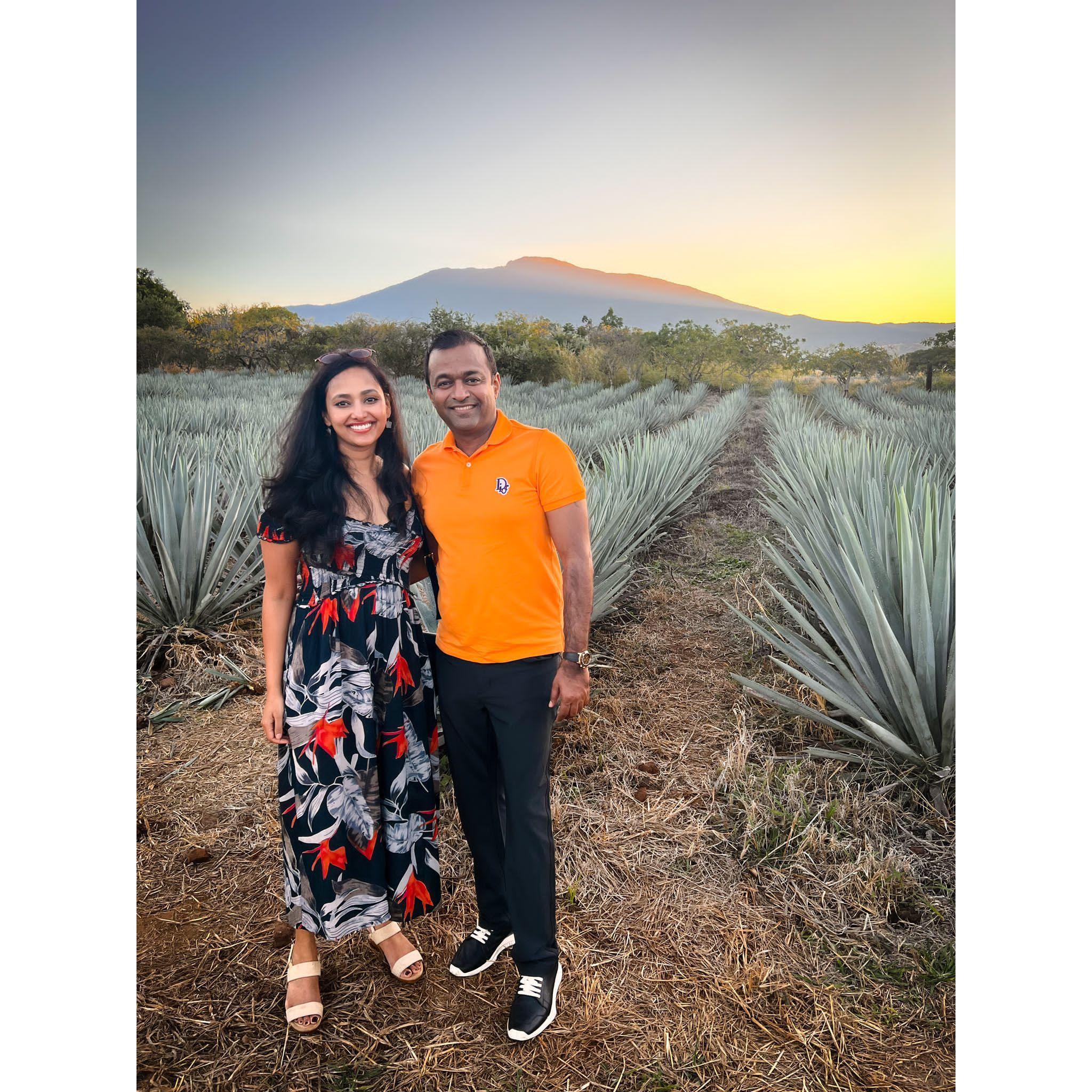 Tequila, Mexico. Our first trip together, where Manoj decided he was going to marry me some day...I was unaware of his decision and thought we were just friends :)-