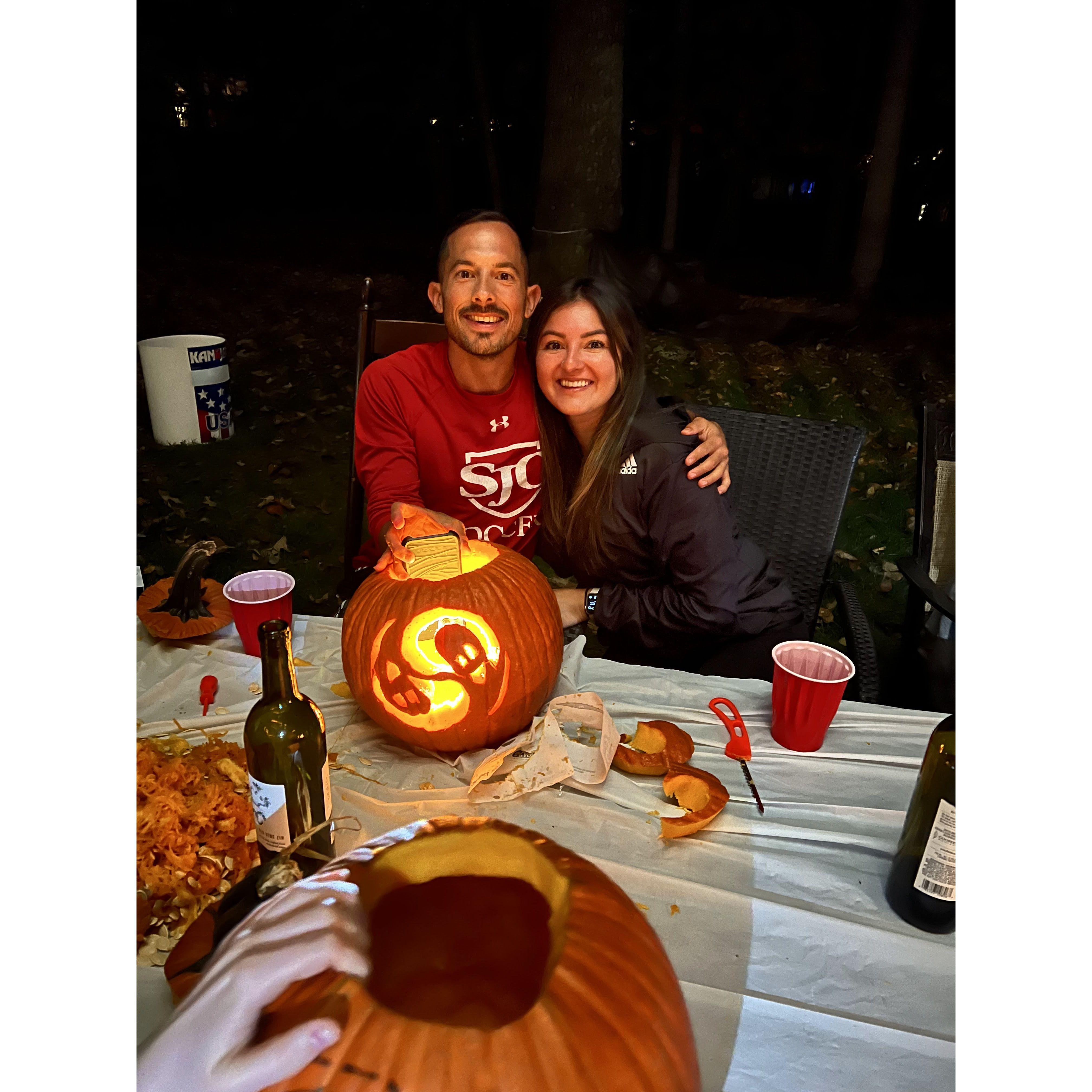 First Time Carving Pumpkins!