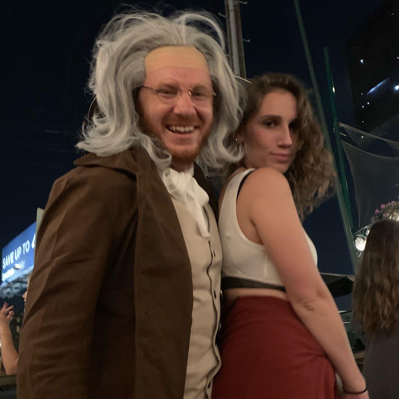 The classic Ben Franklin/Pretty Woman Halloween couples costume