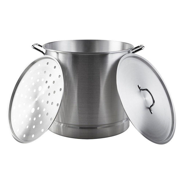 IMUSA 40 Qt Tamale Steamer Vaporera Stock Pot Aluminum Tamalera 10 Gallons