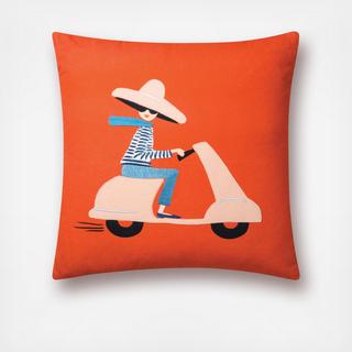 Scooter Throw Pillow