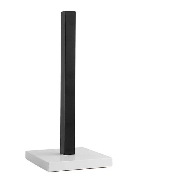 LUTAVOY Paper Towel Holders Kitchen Standing Paper Towel Roll Holders with Marble Base Copper Plated(KZ60Black&White)