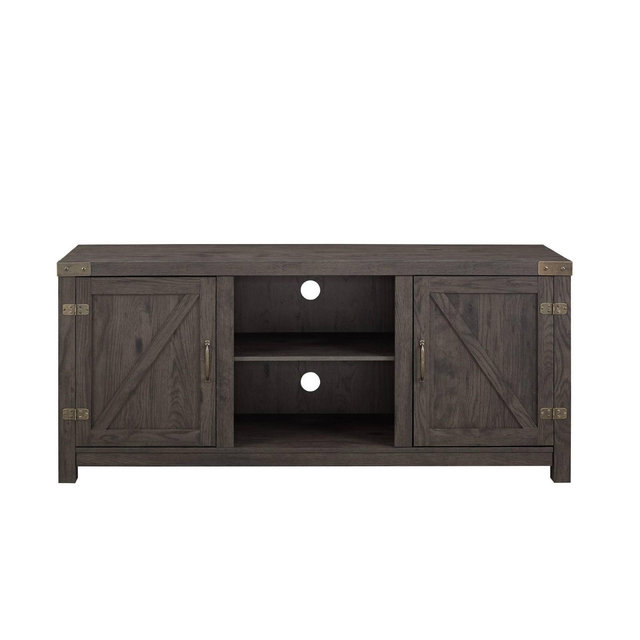 Clarabelle Farmhouse Barn Door TV Stand for TVs up to 60" Sable Gray - Saracina Home