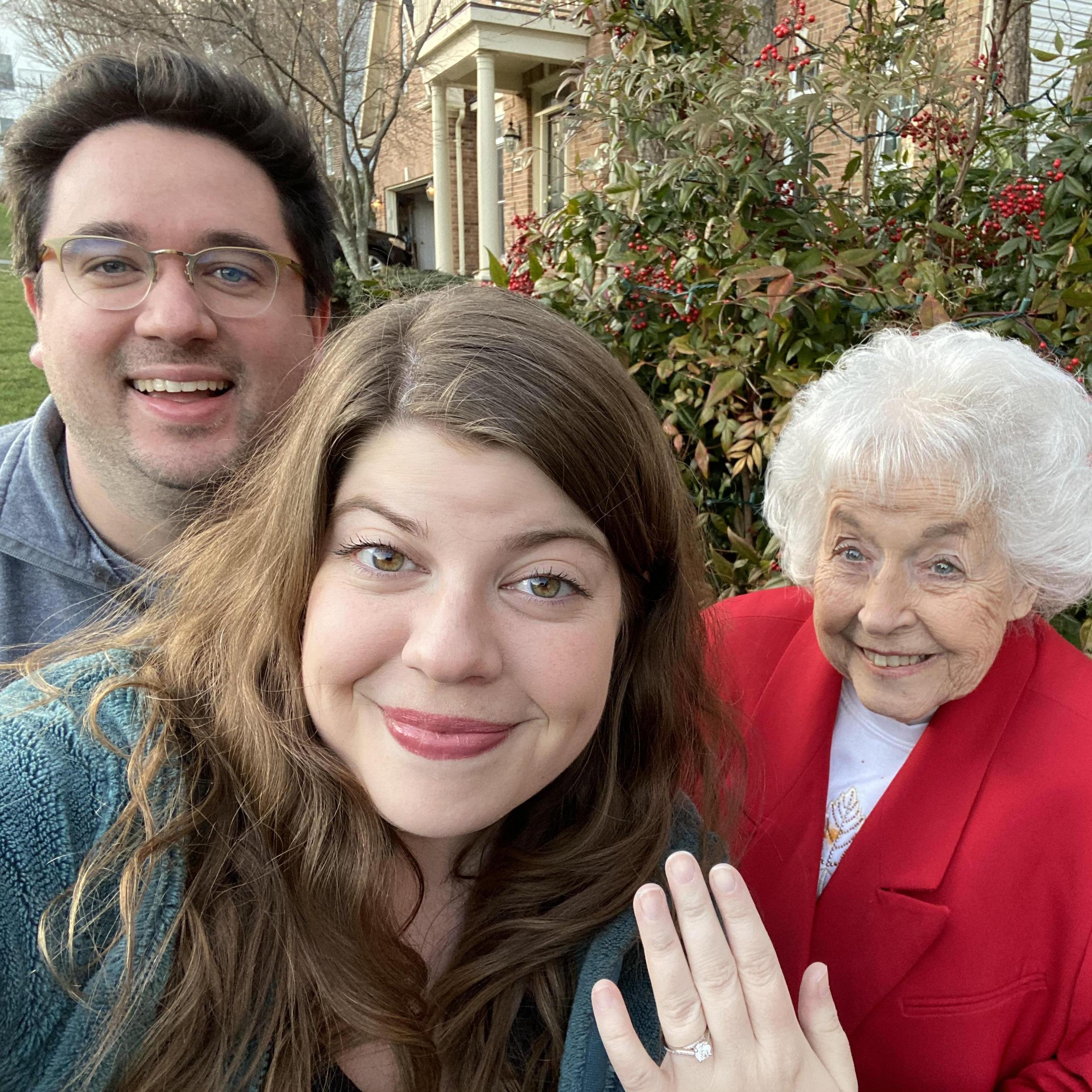 Engagement trip picture with Grandma!