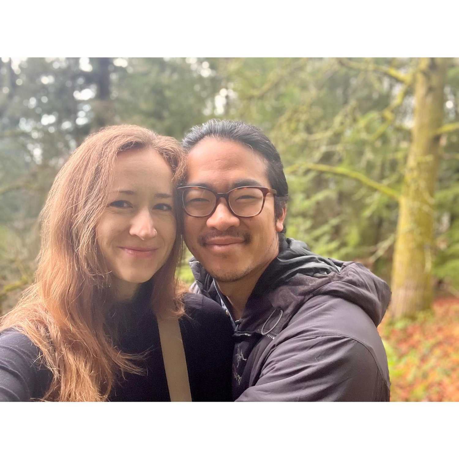 Out for a stroll at the gorgeous Hoyt Arboretum, Portland.