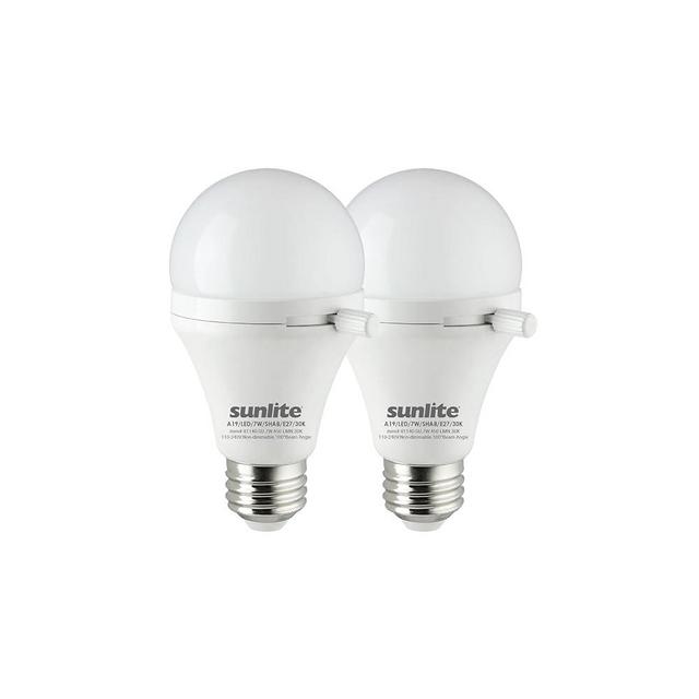 Sunlite ShabBulb, Shabbat Permissible LED Light Bulb, 7 Watt (40 Watt Equivalent) 3000K Warm White, 2 Pack