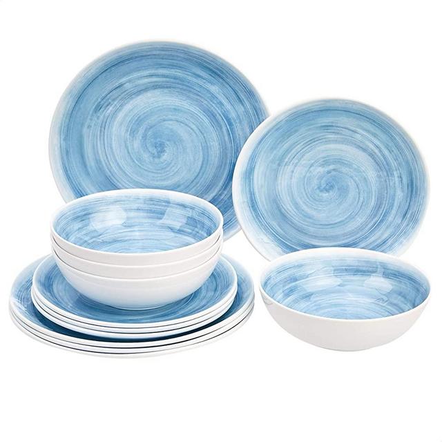 PriorityChef Mixing Bowls with Airtight Lids Set, 1.5/2/3/4/5 QRT Blue