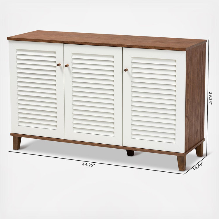 Baxton Studio, Coolidge Contemporary 8-Shelf Shoe Cabinet | Zola