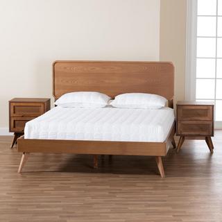 Demeter Mid-Century Modern Wood 3-Piece Bedroom Set
