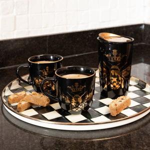 Mackenzie Childs Courtly Check Round Tray