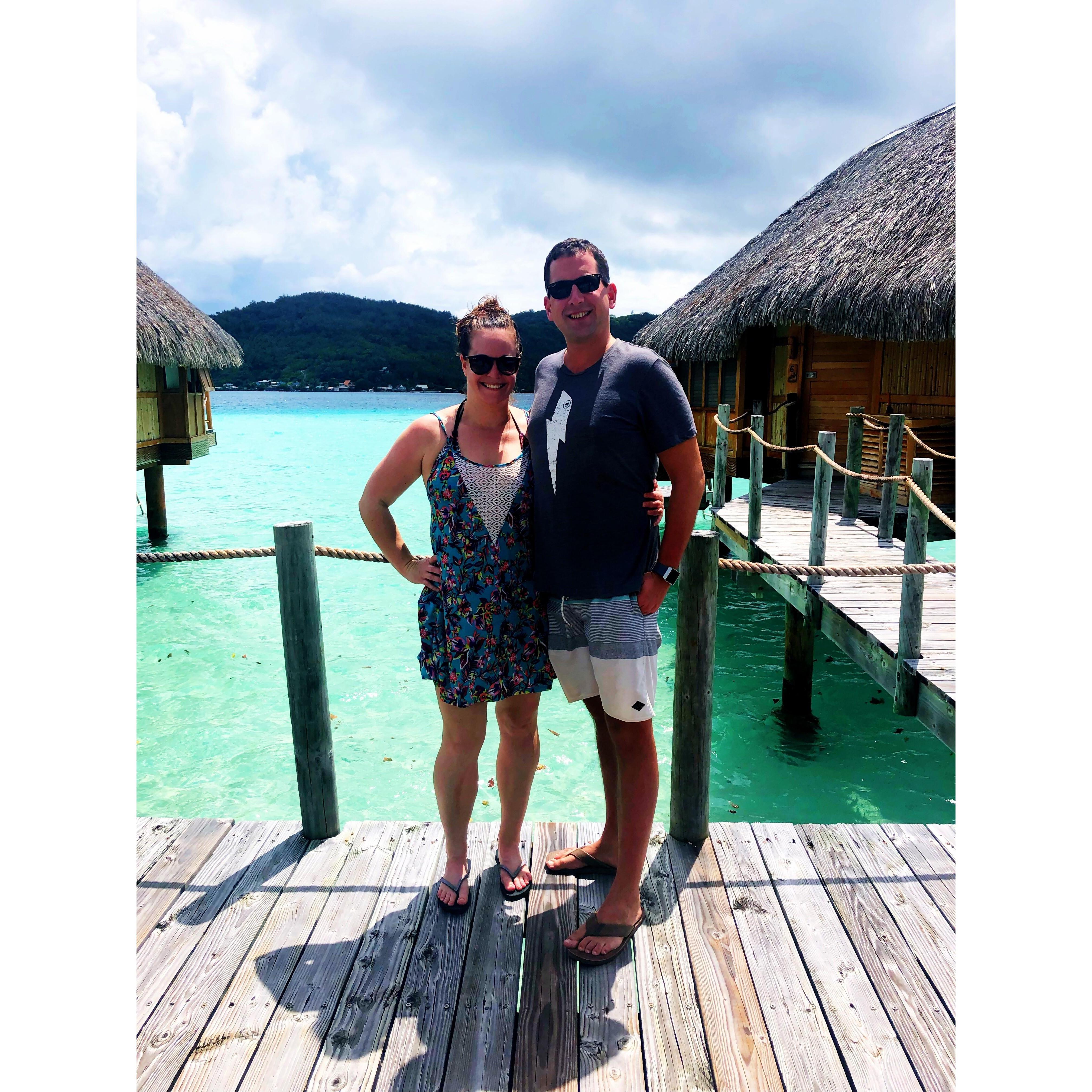 Over the water hut in Bora Bora