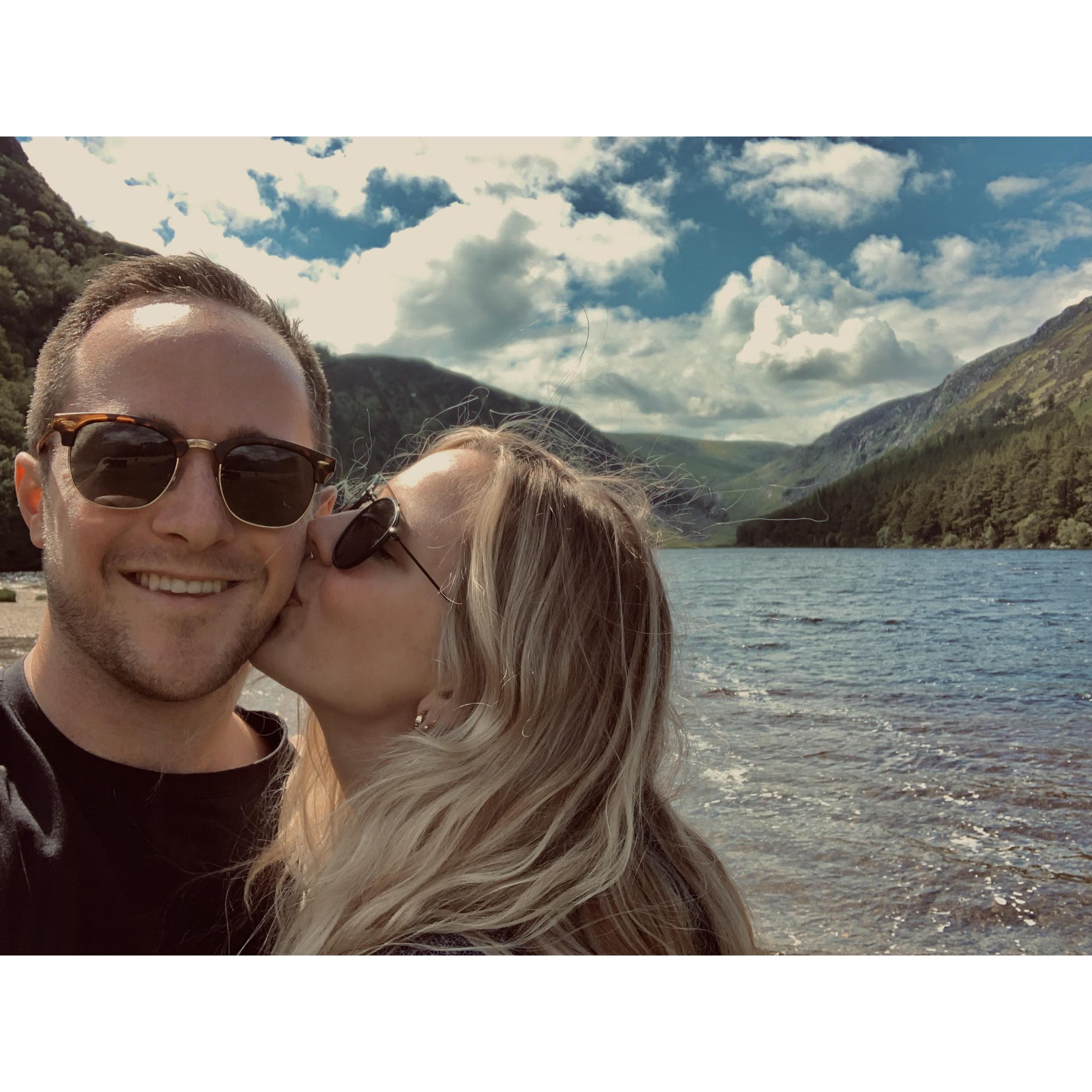 After a long hike in Glendalough, Ireland.