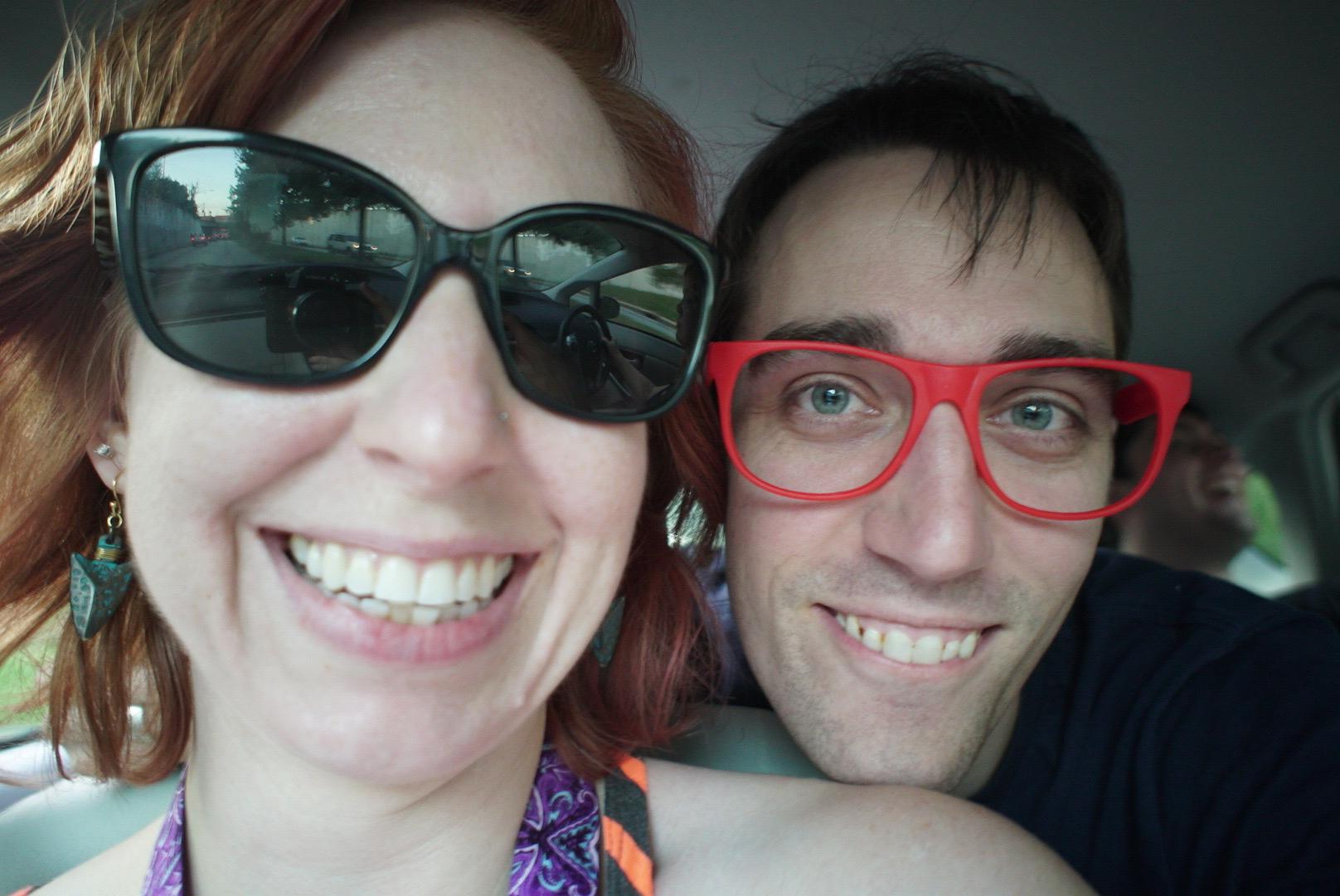 Alex wanted to be cool and wear glasses too