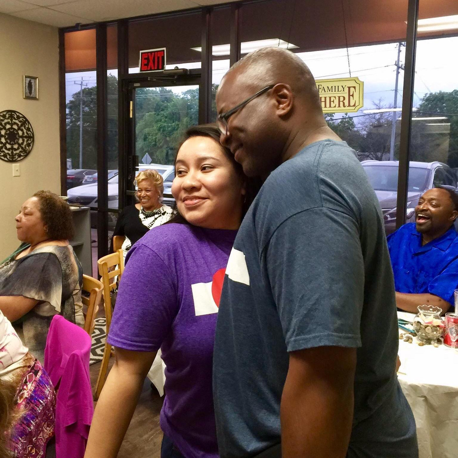 Having a wonderful time at my father's 75th birthday.