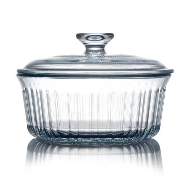 NUTRIUPS Glass Casserole Dish with Glass Lid, Borosilicate Glass,Casserole Dish for Oven, Baking Dish with Lid (1.6QT)