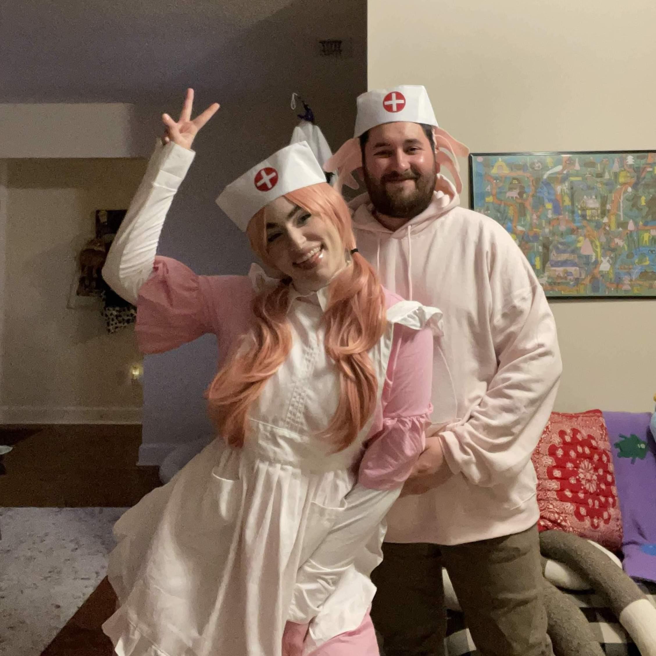 Dressed as pokémon characters last Halloween!
