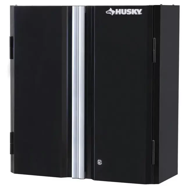 Ready-to-Assemble 24-Gauge Steel Wall Mounted Garage Cabinet in Black (28 in. W x 29 in. H x 12 in. D)