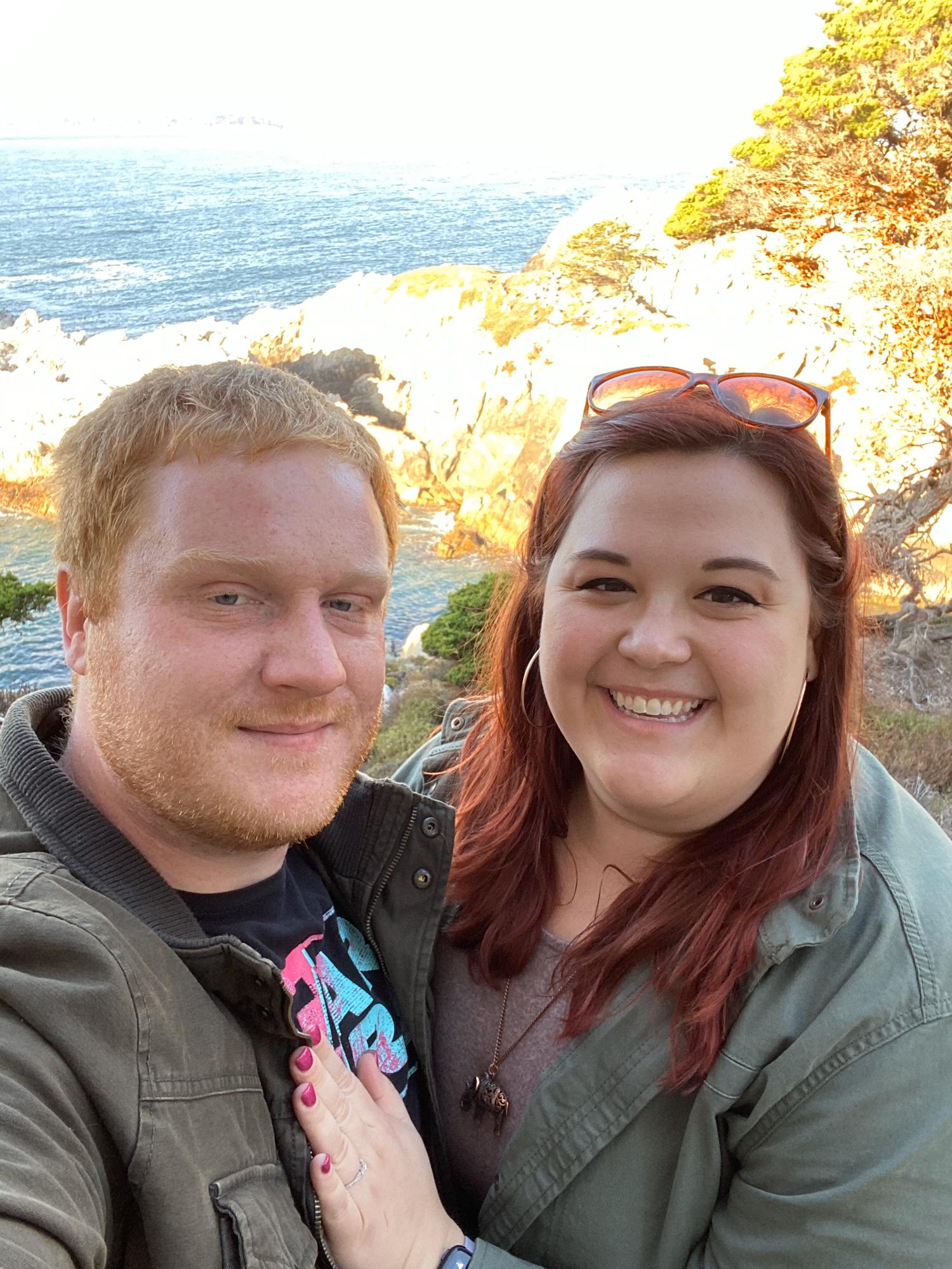 Engaged 11/3/19! Back in Point Lobos, where we took our first big trip together!