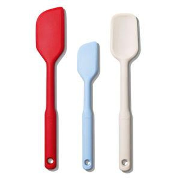 OXO Good Grips 3 Piece Silicone Spatula Set, One Size, Multi, Multicolor