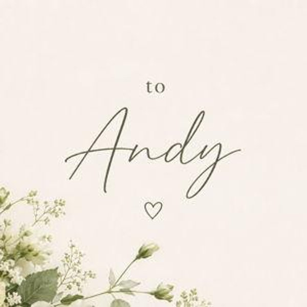 To Andy / 신랑에게 보내기