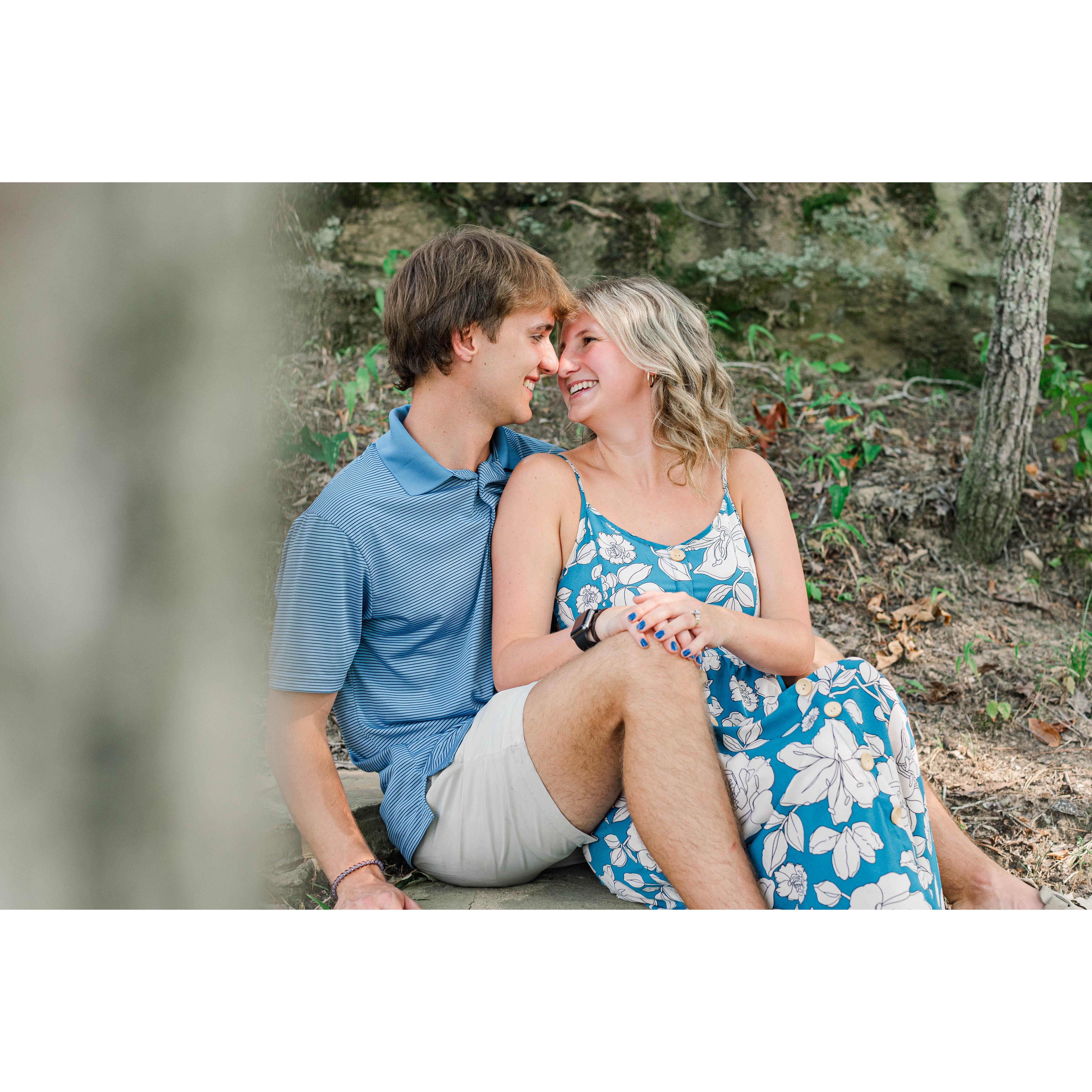 This picture was taken moments before Michael's sister, Gracie got engaged!