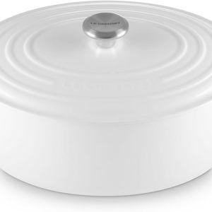 Le Creuset Enameled Cast Iron Signature Oval Dutch Oven, 8 qt., White