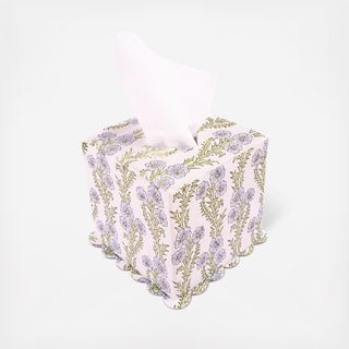 Forget-Me-Not Scallop Tissue Box Cover