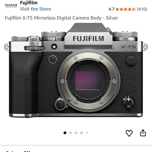 Fujifilm X-T5 Mirrorless Digital Camera Body - Silver