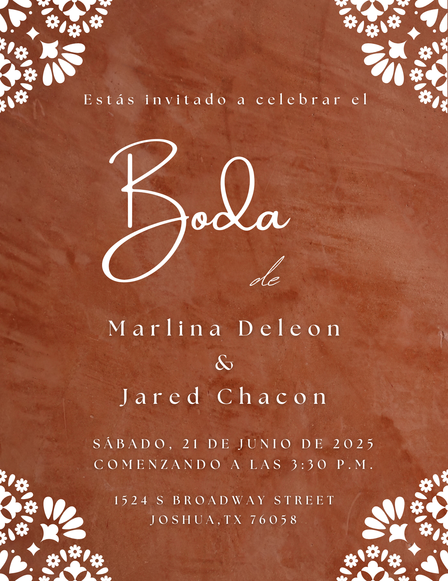 The Wedding Website of Marlina Deleon and Jared Chacon