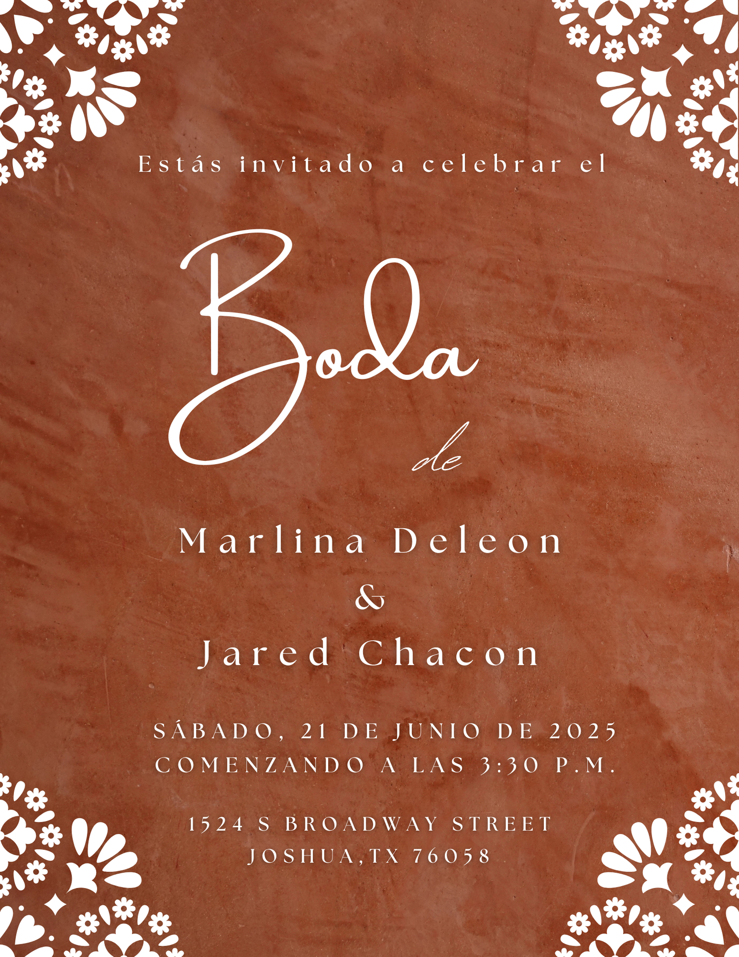 The Wedding Website of Marlina Deleon and Jared Chacon