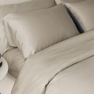 Organic Bamboo Sateen Bed Sheet Set - Stone - King