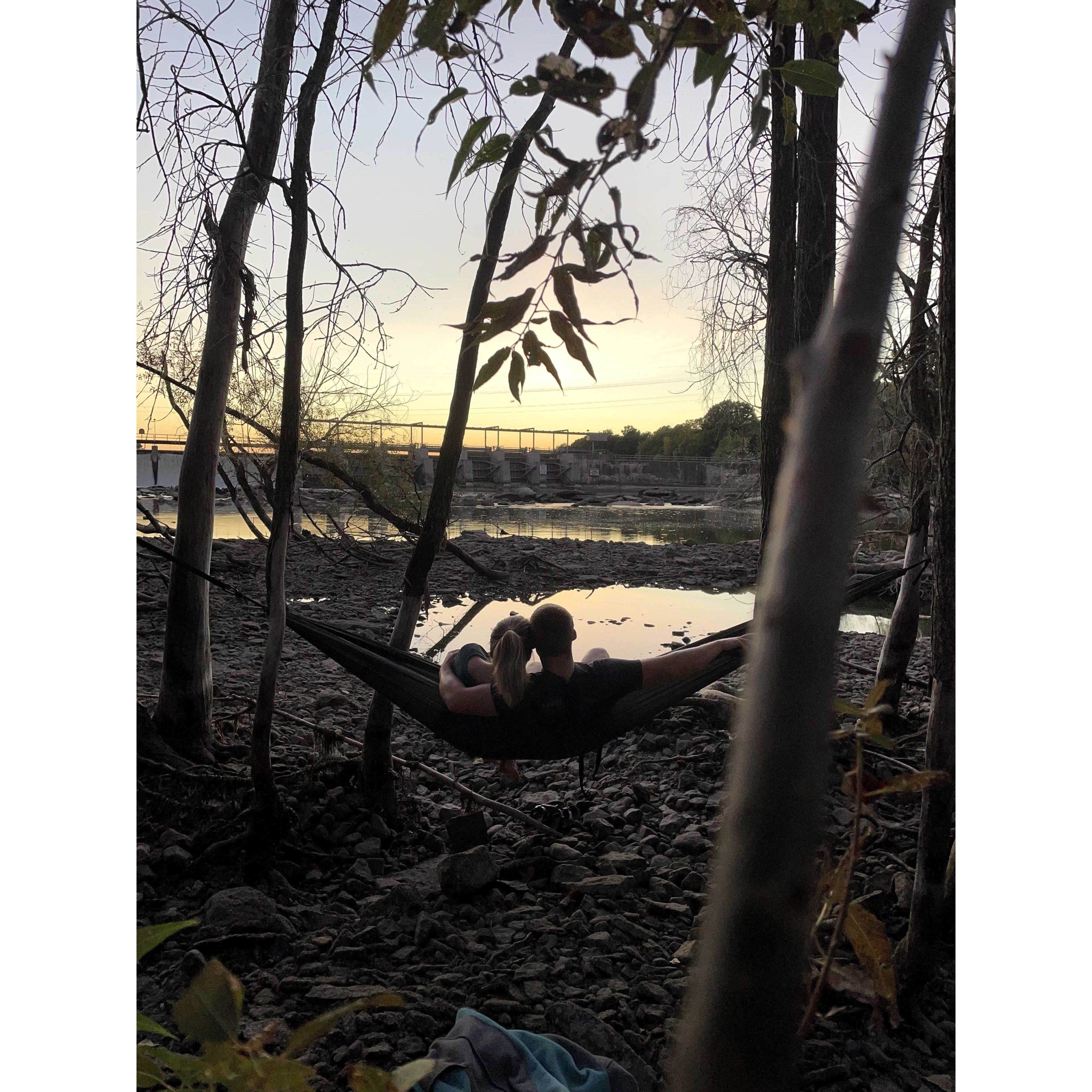 Taking advantage of the Fox River being a little low