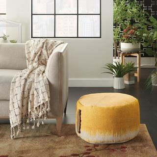 Life Styles Stonewash Drum Pouf