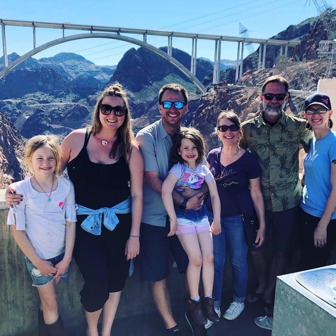 It's the damn dam! Hoover Dam with the fam.