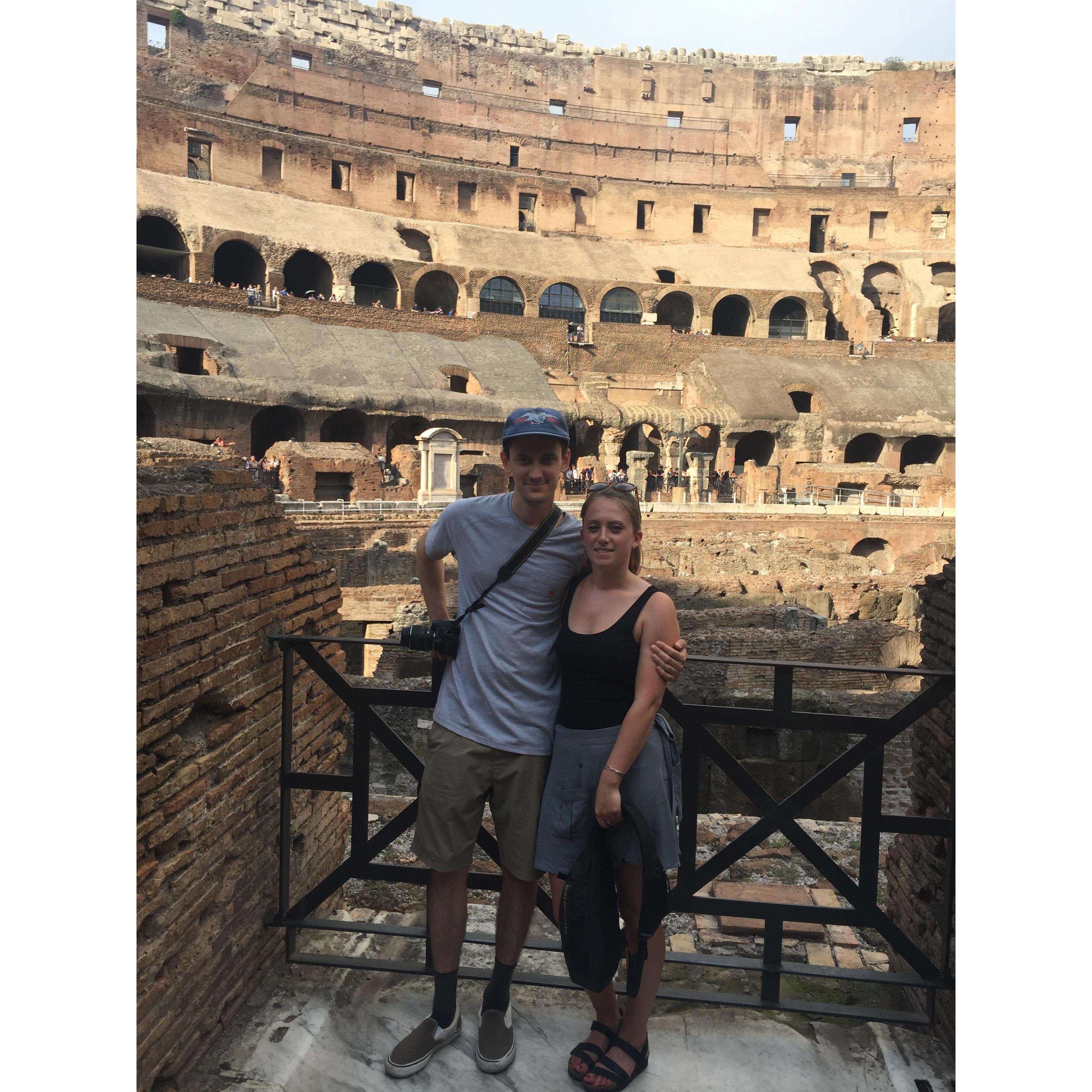 At the Coliseum in Rome!