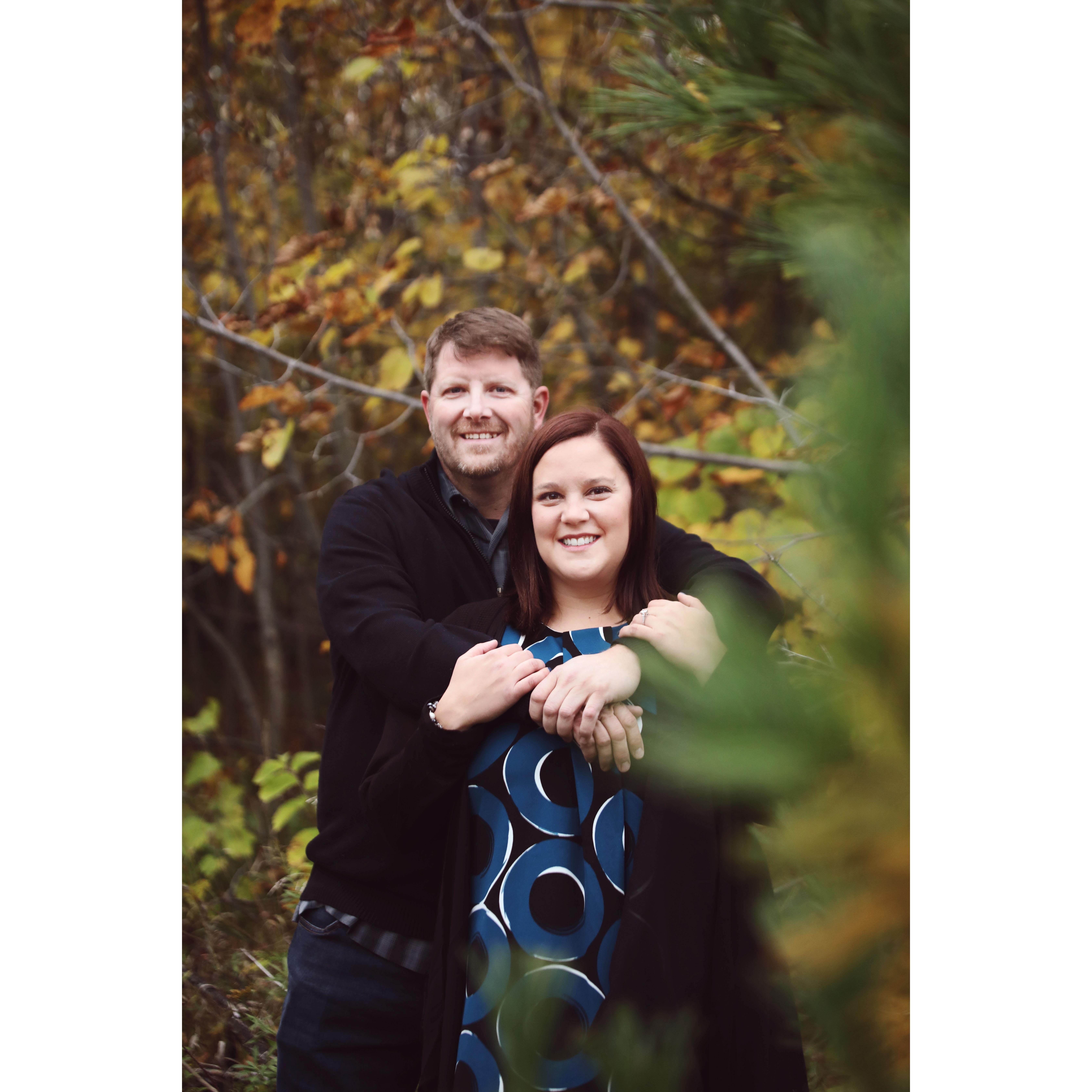 Engagement photos at our venue - Whistler's Knoll Vineyard.