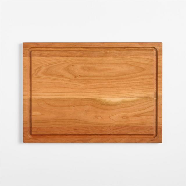 Crate & Barrel Reversible Cherry Wood Cutting Board 18"x13"x0.75"