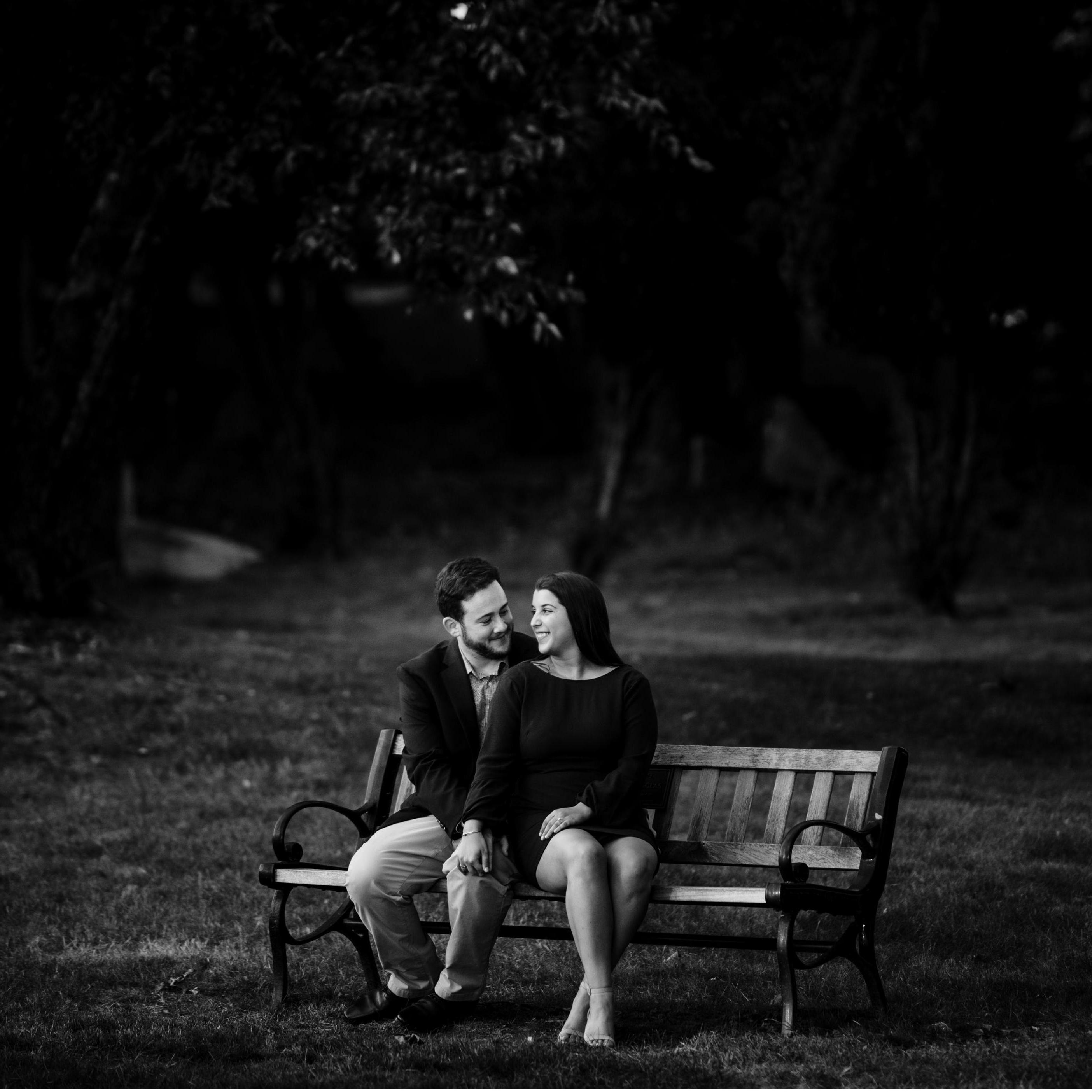 Engagement shoot at Fairfield University