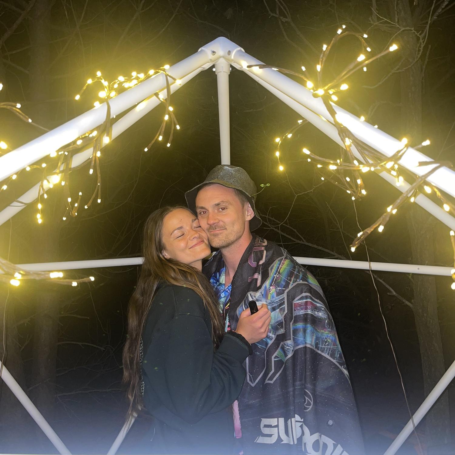 A favorite memory from our Backwoods parties in the back woods of our Hudson house!