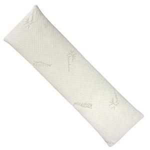 Snuggle-Pedic Ultra-Luxury Bamboo Combination Shredded Memory Foam Full Body Pillow With Kool-Flow Breathable Cooling Hypoallergenic Pillow Covering - Fits 20 x 54 inch Body Pillow Cases & Covers