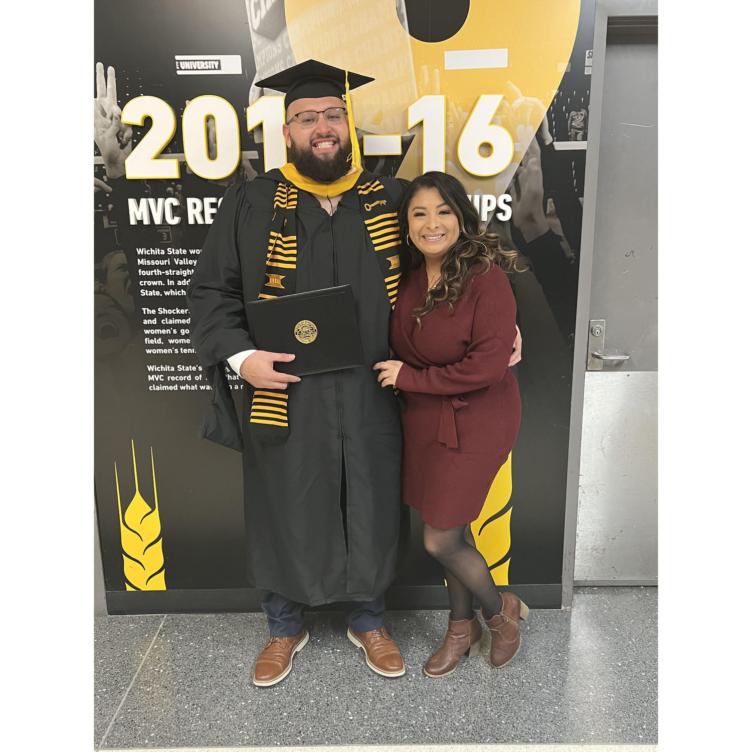Sam's graduation with his Masters degree. 2022.