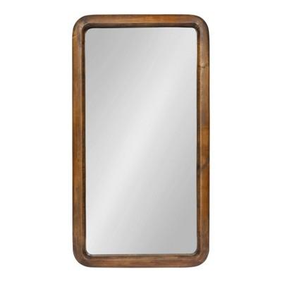 17&#34;x32&#34; Pao Framed Wood Wall Mirror Walnut - Kate and Laurel