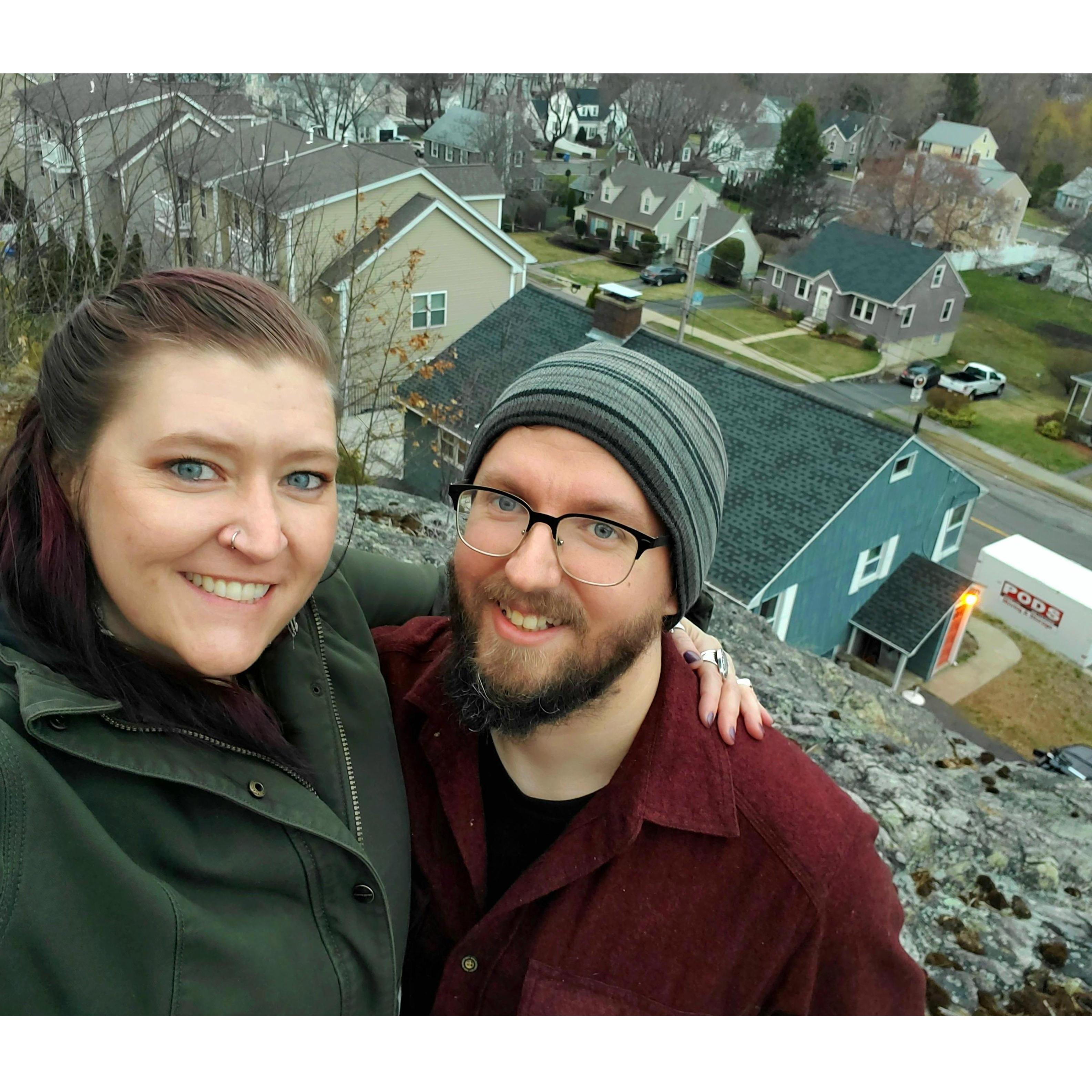 Sometimes the house you buy comes with a cliff in need of some trailblazing.
